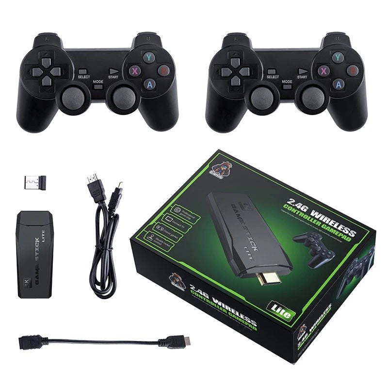 Video Game Stick 10,000 2 Controles Wireless Console Original Portátil Retro Games Old